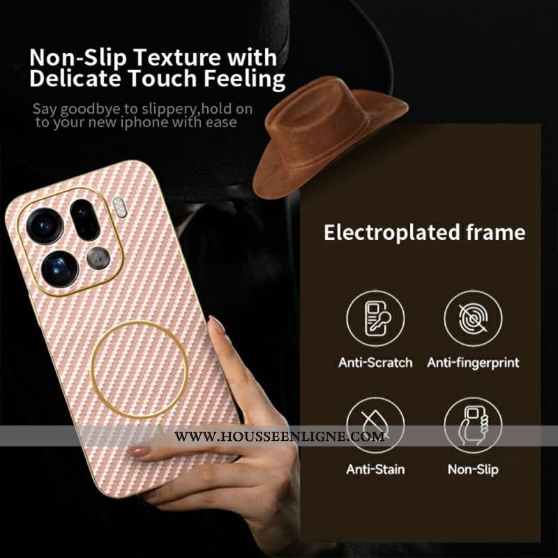 Coque Oppo Find X9 Pro 5G Texture Fibre de Carbone