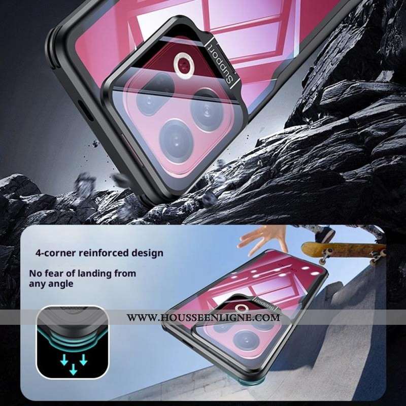 Coque Oppo Find X9 Pro 5G Transparente avec Support et Protection Caméra