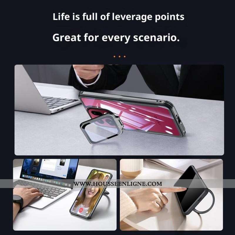 Coque Oppo Find X9 Pro 5G Transparente avec Support et Protection Caméra