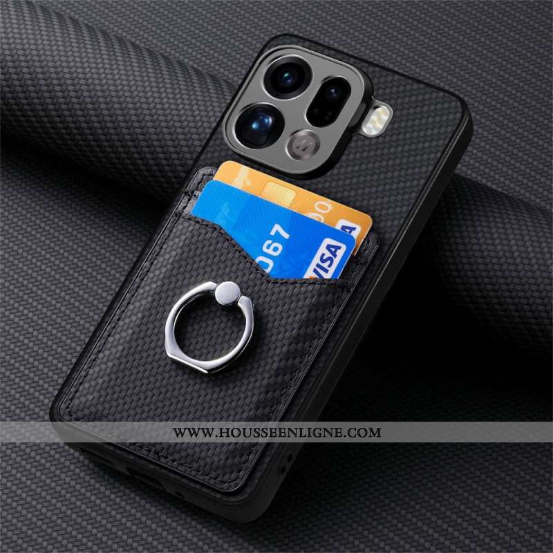 Coque Oppo Find X9 Pro Anneau-Support et Porte-Cartes