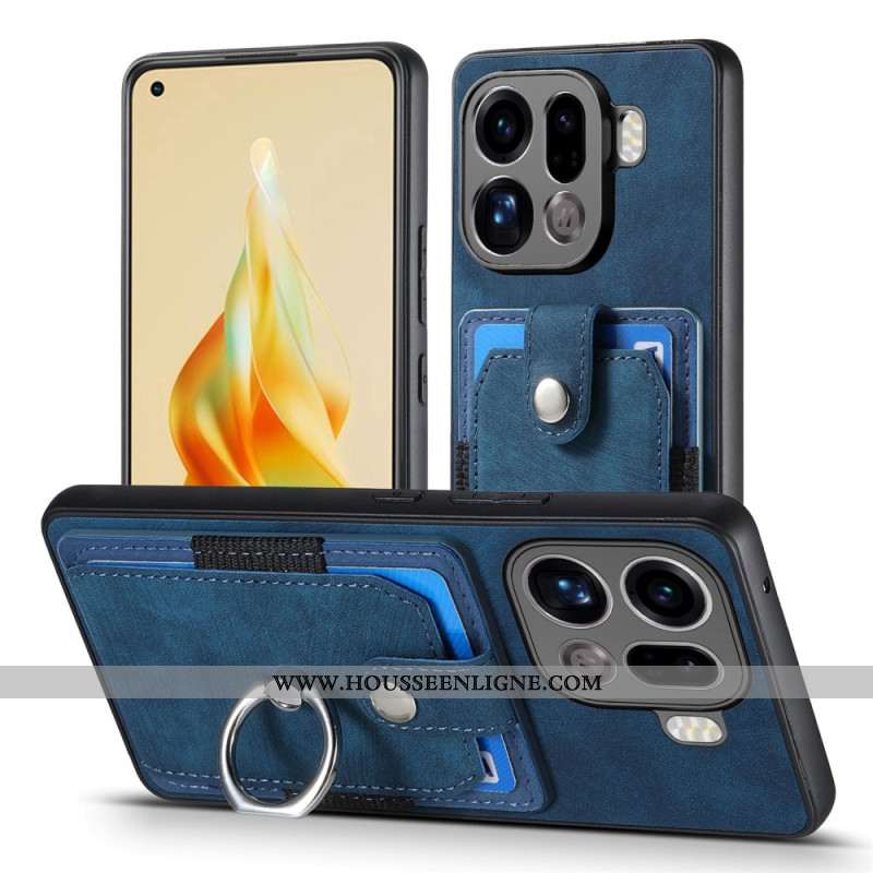 Coque Oppo Find X9 Pro Porte-Cartes et Anneau
