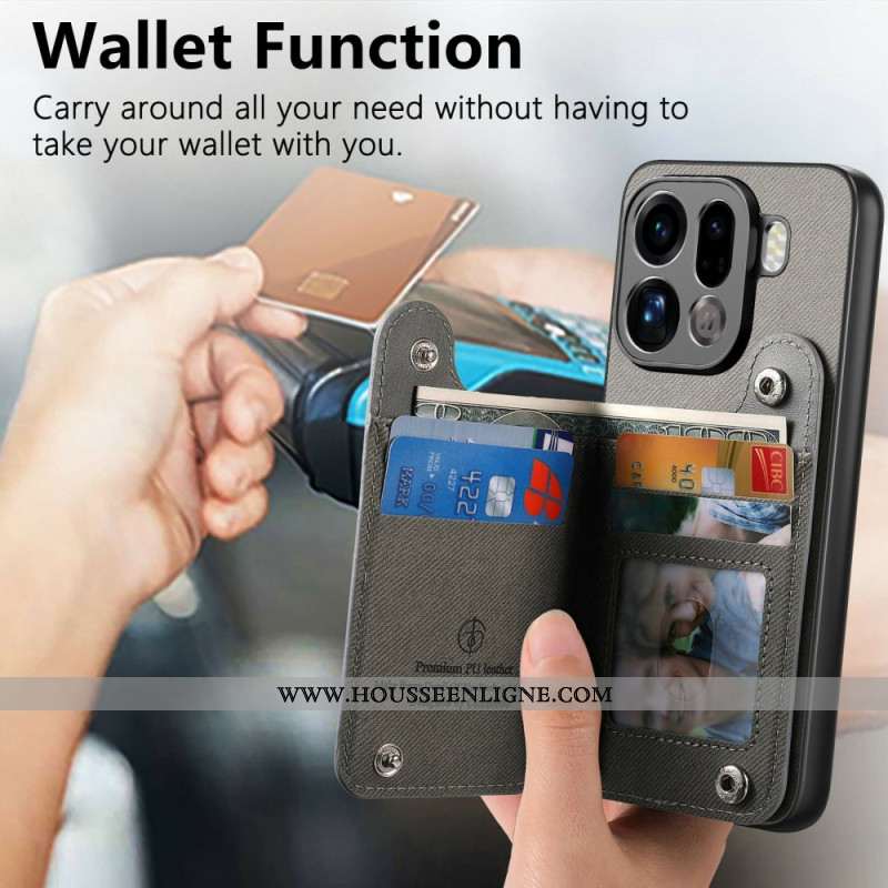 Coque Oppo Find X9 Pro Portefeuille RFID