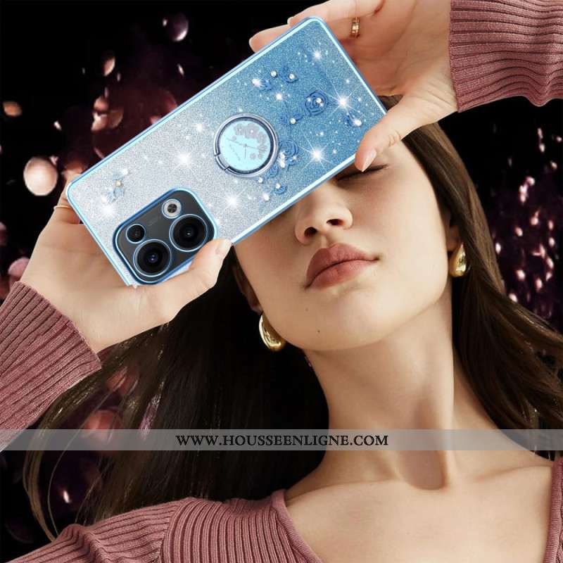 Coque Oppo Reno 13 5G Anneau-Support Strass
