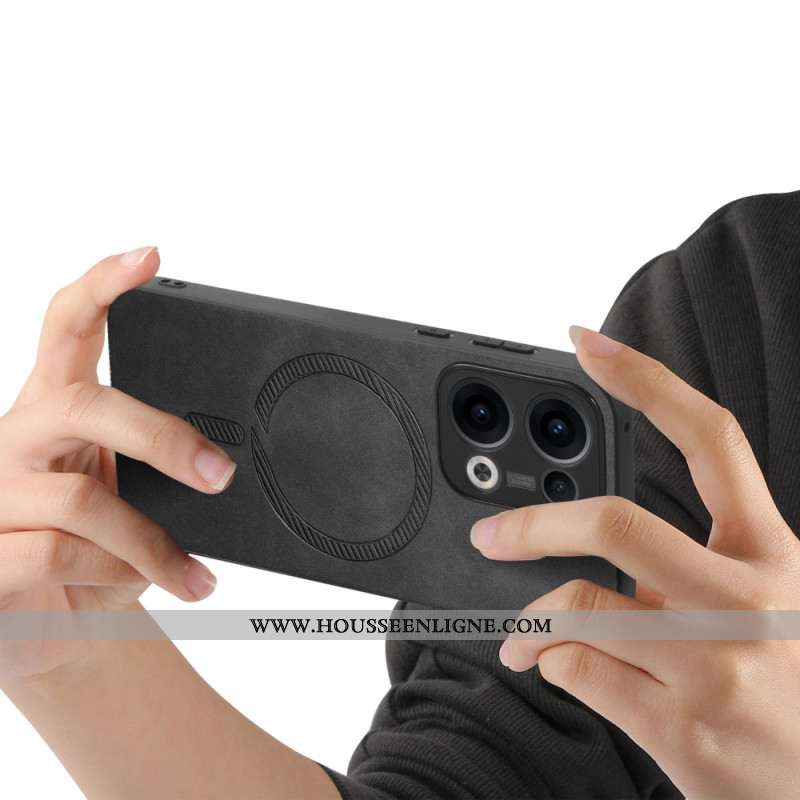 Coque Oppo Reno 13 5G Compatible MagSafe Effet Cuir