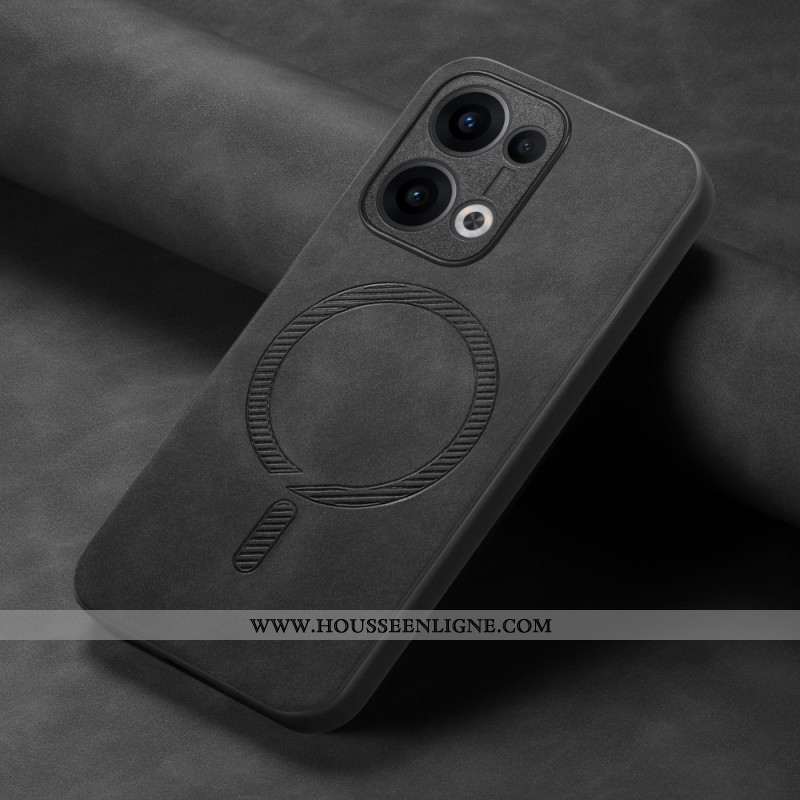 Coque Oppo Reno 13 5G Compatible MagSafe Effet Cuir