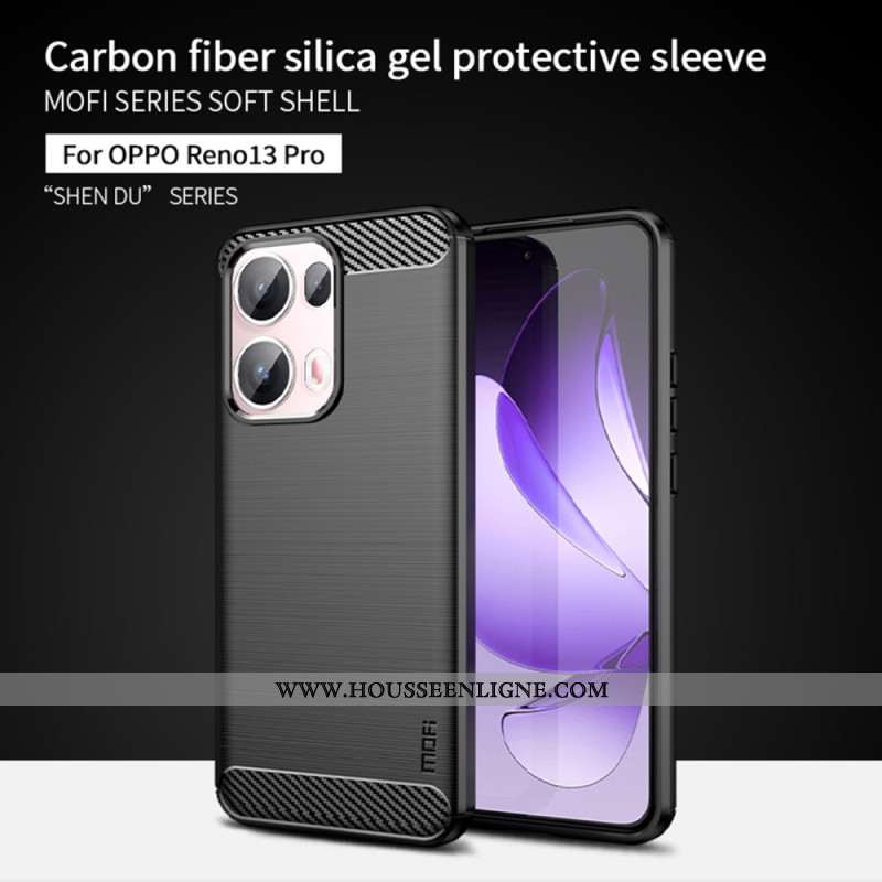 Coque Oppo Reno 13 Pro 5G Fibre Carbone Brossée