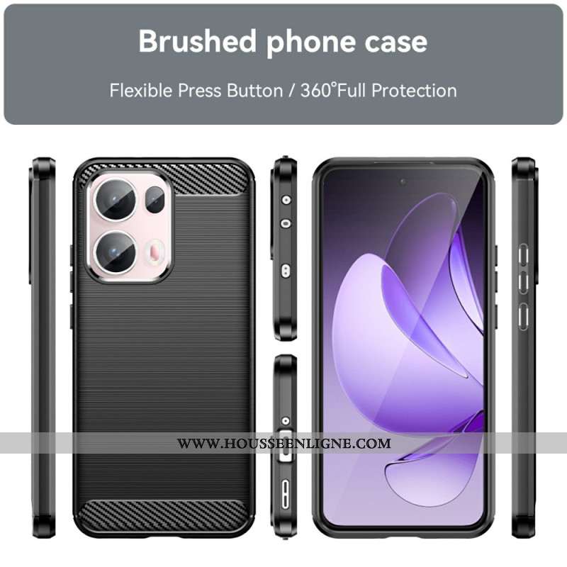 Coque Oppo Reno 13 Pro 5G Fibre Carbonne Brossée