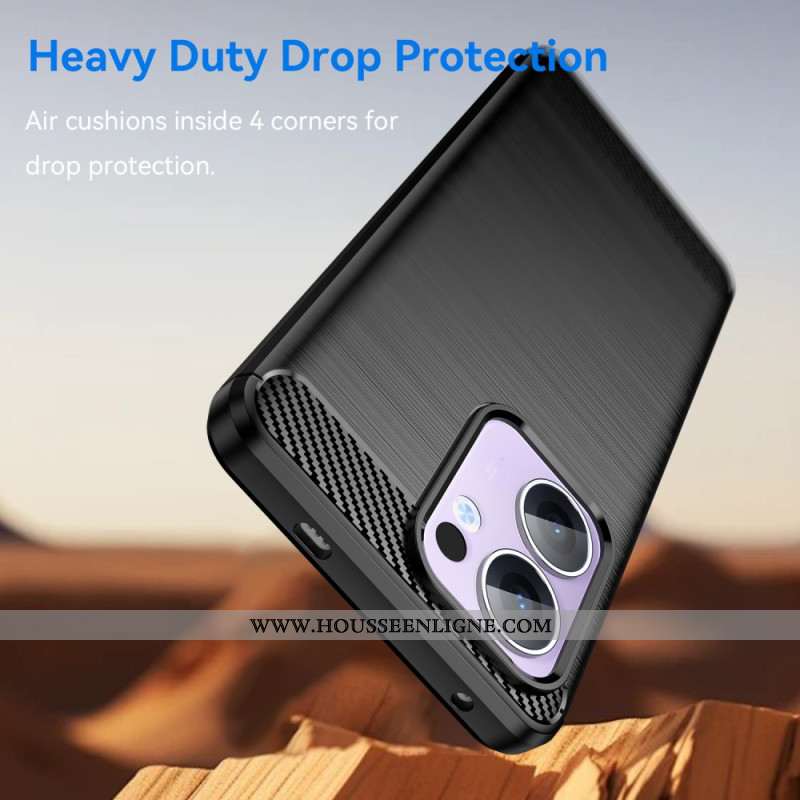 Coque Oppo Reno 13F 4G / 5G / FS 5G Fibre Carbone Brossée