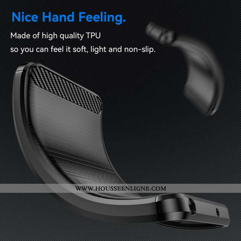 Coque Oppo Reno 13F 4G / 5G / FS 5G Fibre Carbone Brossée