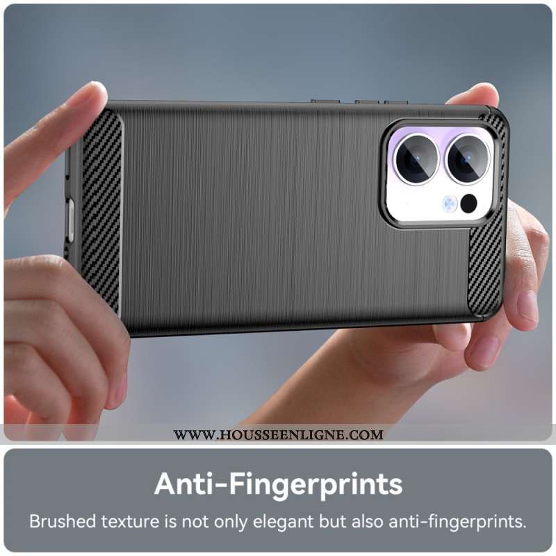 Coque Oppo Reno 13F 4G / 5G / FS 5G Fibre Carbone Brossée