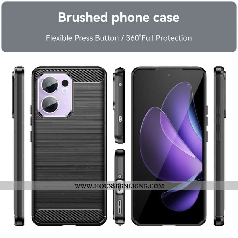 Coque Oppo Reno 13F 4G / 5G / FS 5G Fibre Carbone Brossée