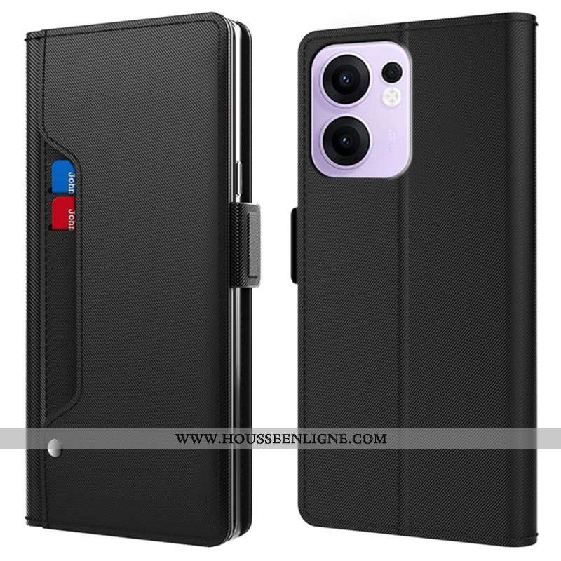 Coque Oppo Reno 13F 4G / 5G / FS 5G Miroir et Porte-Cartes Amovible