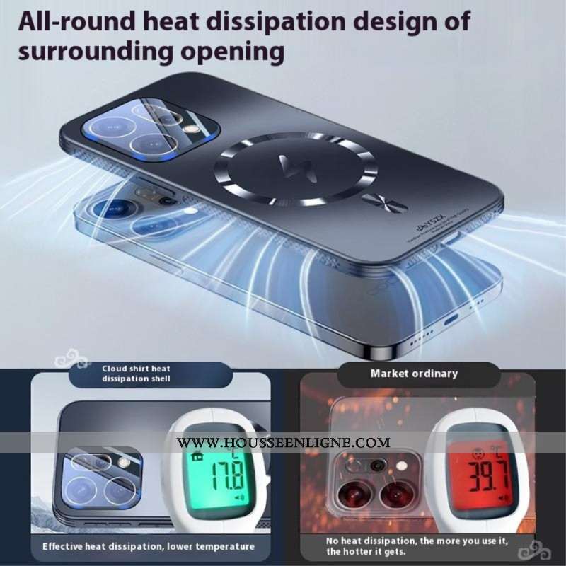 Coque Oppo Reno 14 5G Compatible MagSafe Effet Métal