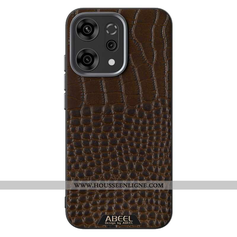 Coque Oppo Reno 14 5G Compatible MagSafe Texture Crocodile ABEEL