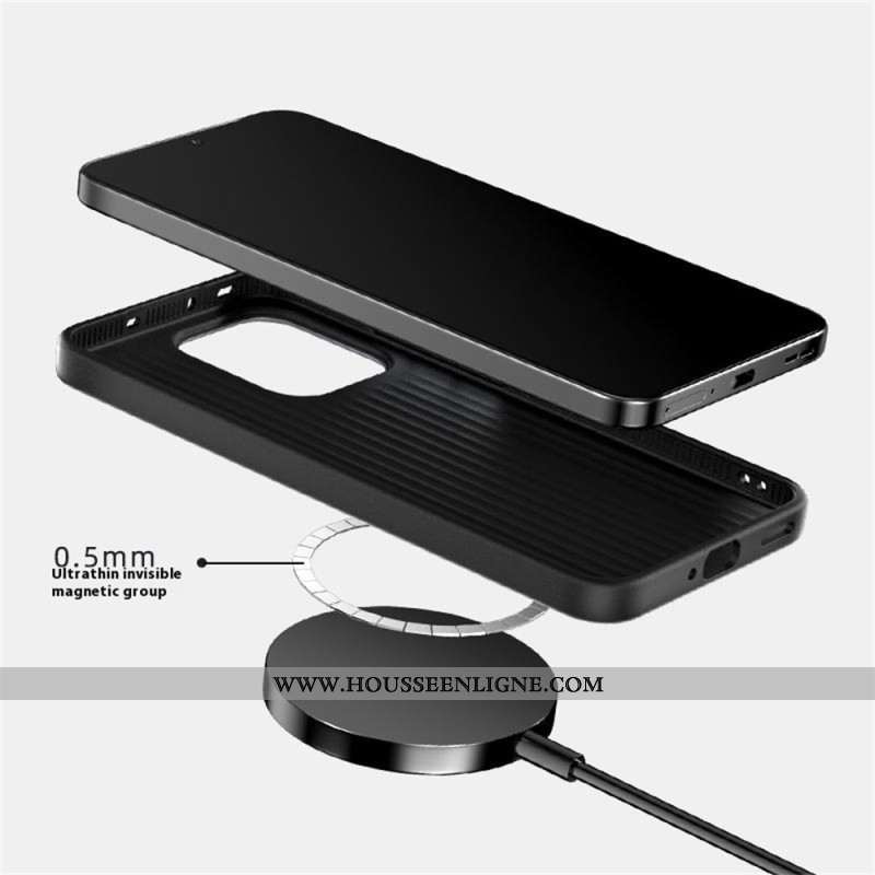 Coque Oppo Reno 14 5G Compatible MagSafe Texture Crocodile ABEEL