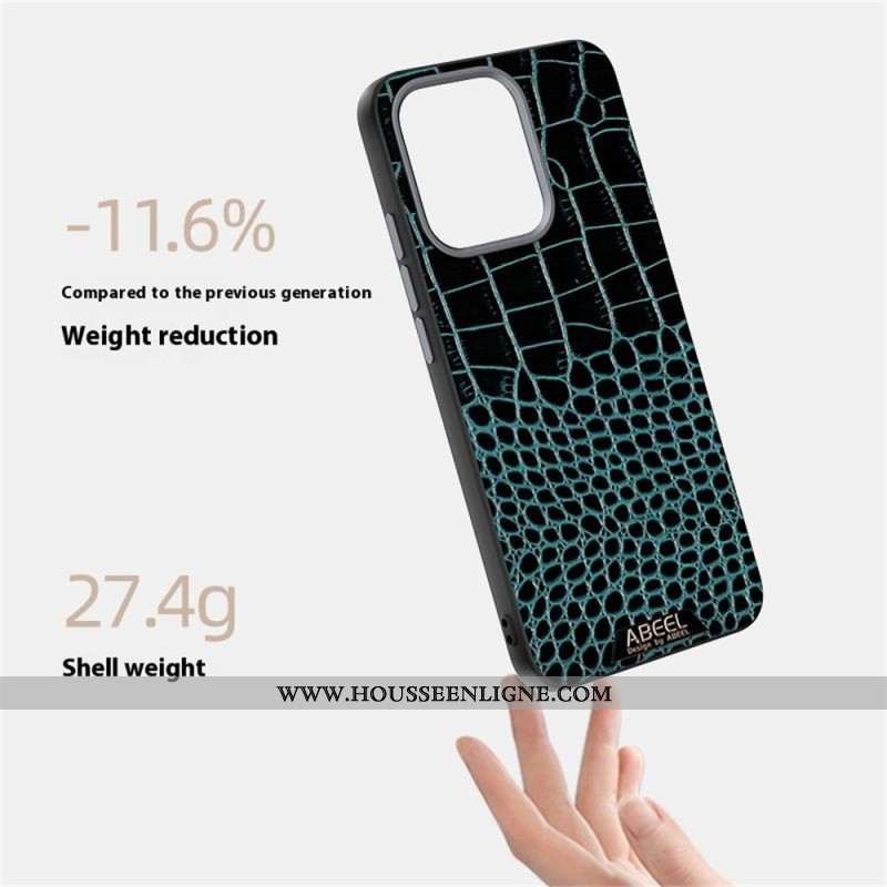 Coque Oppo Reno 14 5G Compatible MagSafe Texture Crocodile ABEEL
