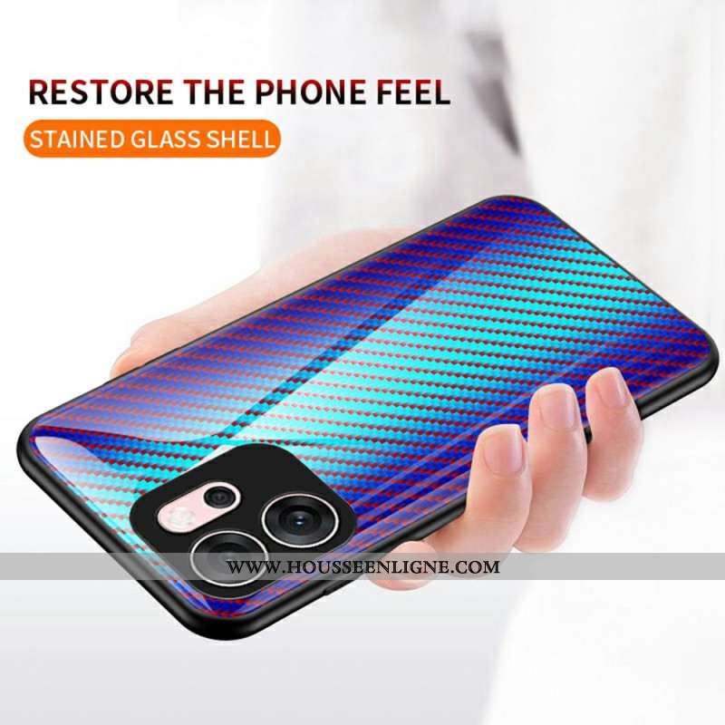 Coque Oppo Reno 14 F 5G Verre Trempé Fibre Carbone