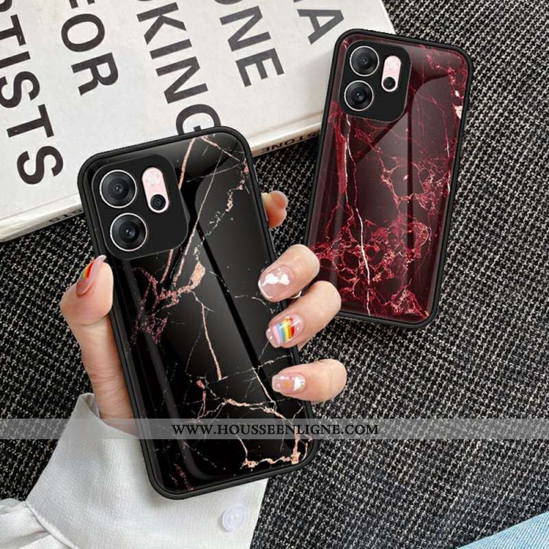 Coque Oppo Reno 14 F 5G Verre Trempé Marbre