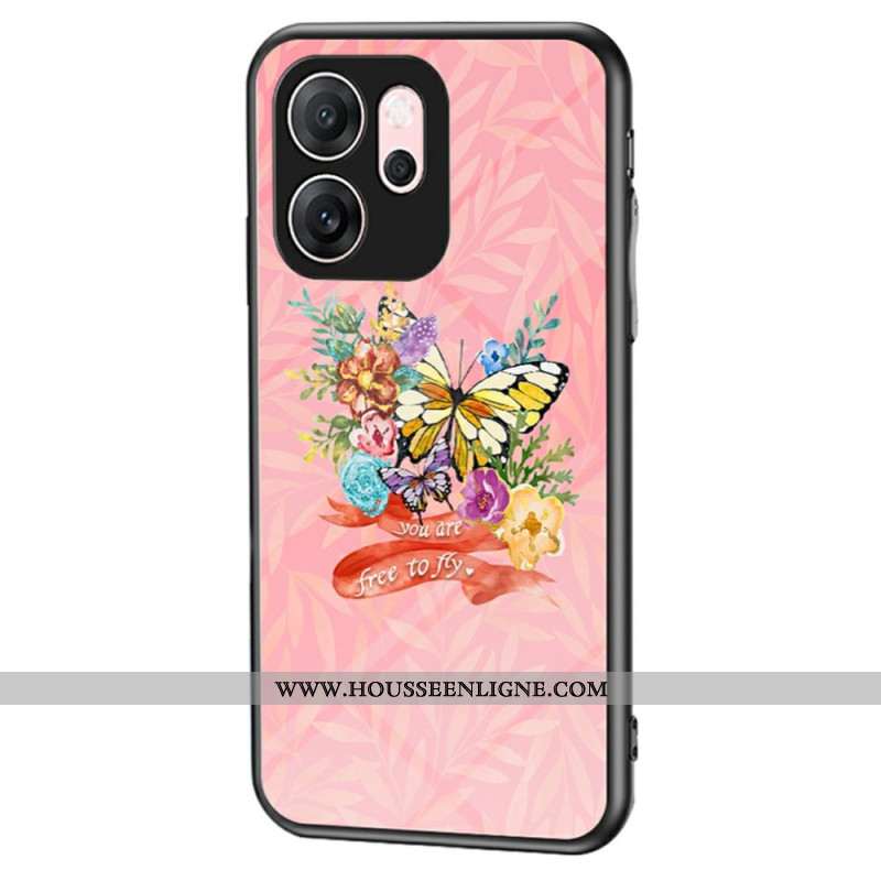 Coque Oppo Reno 14 F 5G Verre Trempé Papillons