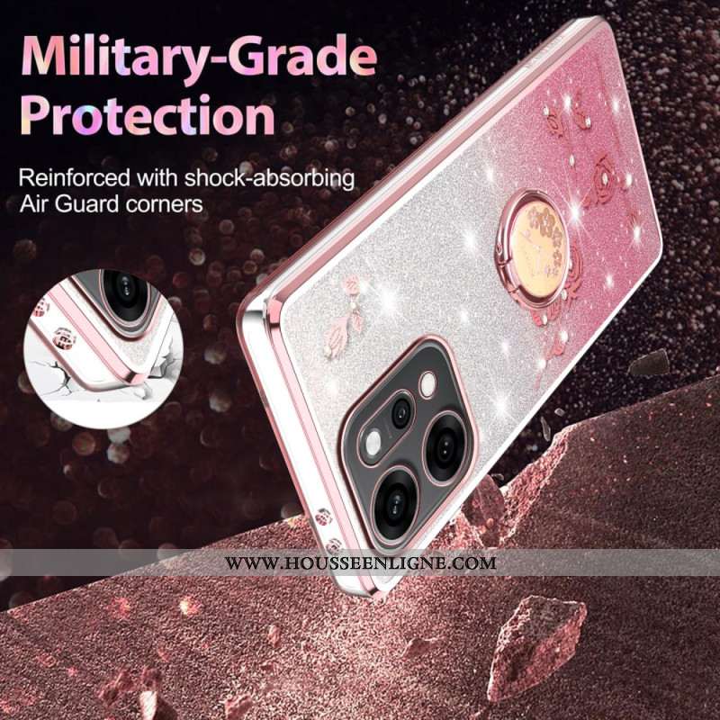 Coque Oppo Reno 14 Pro 5G Strass Anneau-Support