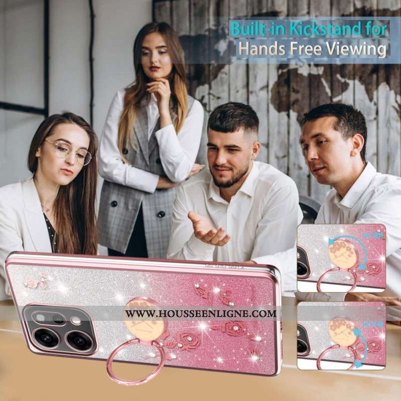 Coque Oppo Reno 14 Pro 5G Strass Anneau-Support