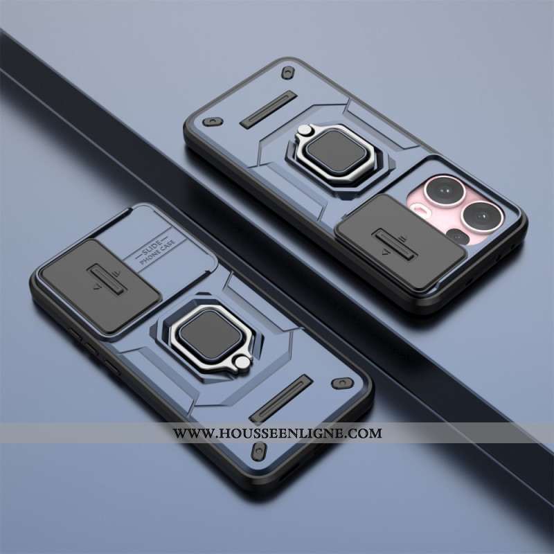 Coque Oppo Reno13 Pro 5G Ring Résistante avec Couvre-Objectif