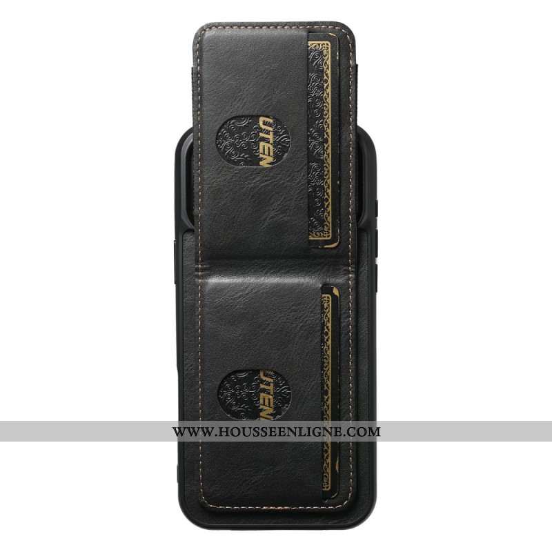 Coque Phone 17 Pro Style Cuir Ciré Porte-Cartes