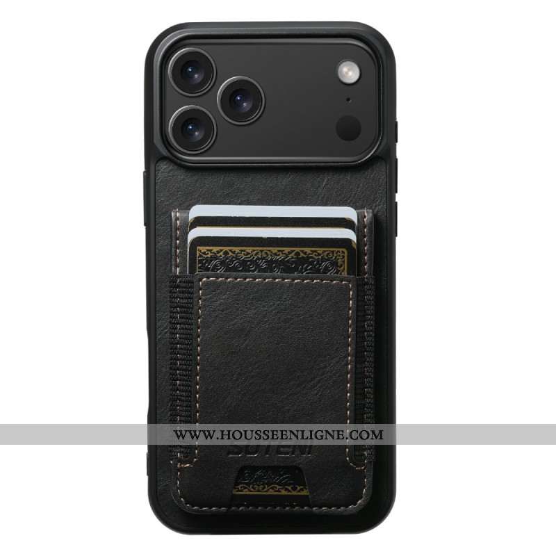 Coque Phone 17 Pro Style Cuir Ciré Porte-Cartes