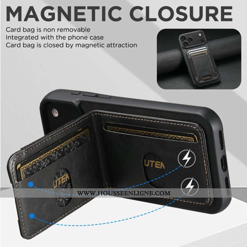 Coque Phone 17 Pro Style Cuir Ciré Porte-Cartes