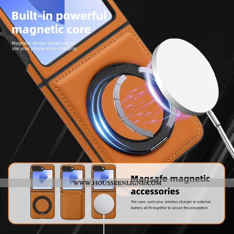 Coque SSamsung Galaxy Z Flip 7 FE / Z Flip 6 Support-Anneau Compatible MagSafe