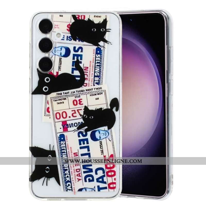 Coque Samsung Galaxy A17 4G / 5G 4 Chats Noirs