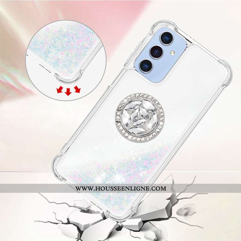Coque Samsung Galaxy A17 4G / 5G Anneau-Support Paillettes