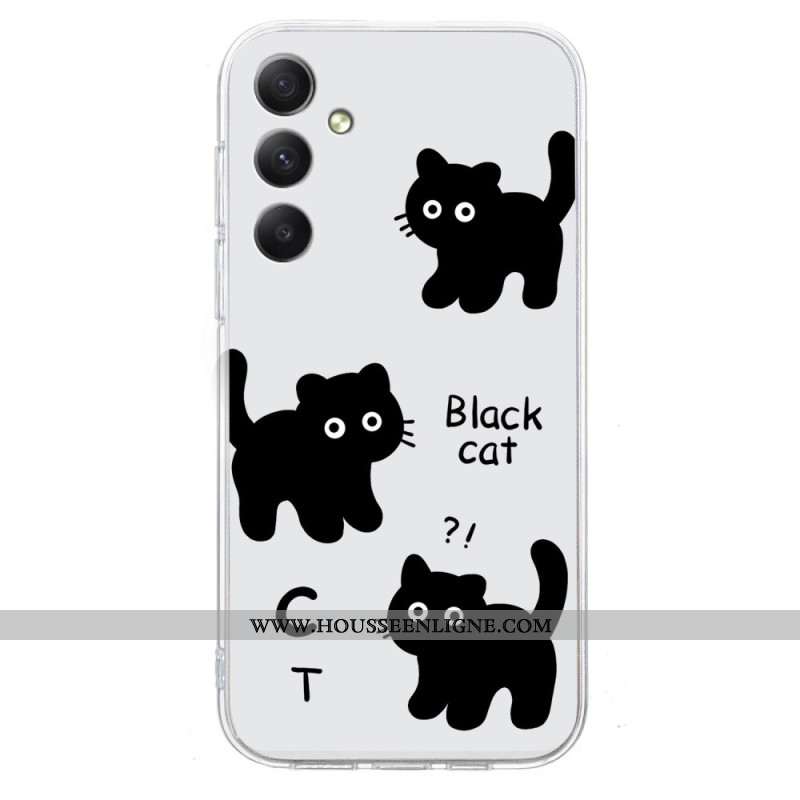 Coque Samsung Galaxy A17 4G / 5G Chats Noirs