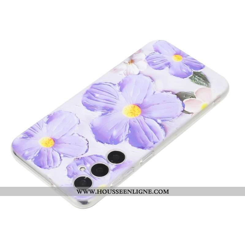 Coque Samsung Galaxy A17 4G / 5G Fleurs Violettes