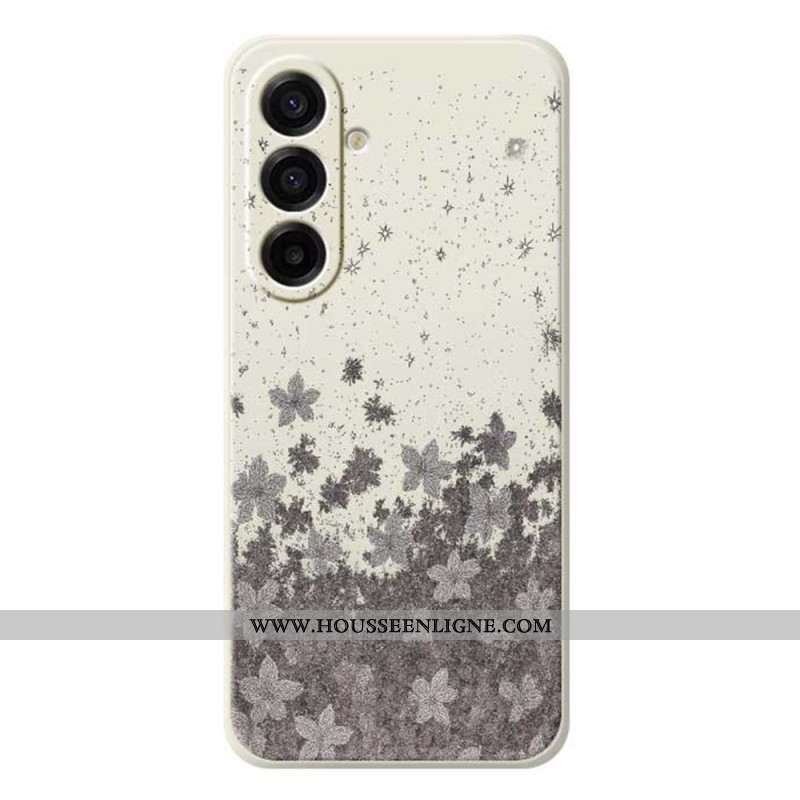 Coque Samsung Galaxy A17 4G / 5G Florale Grise