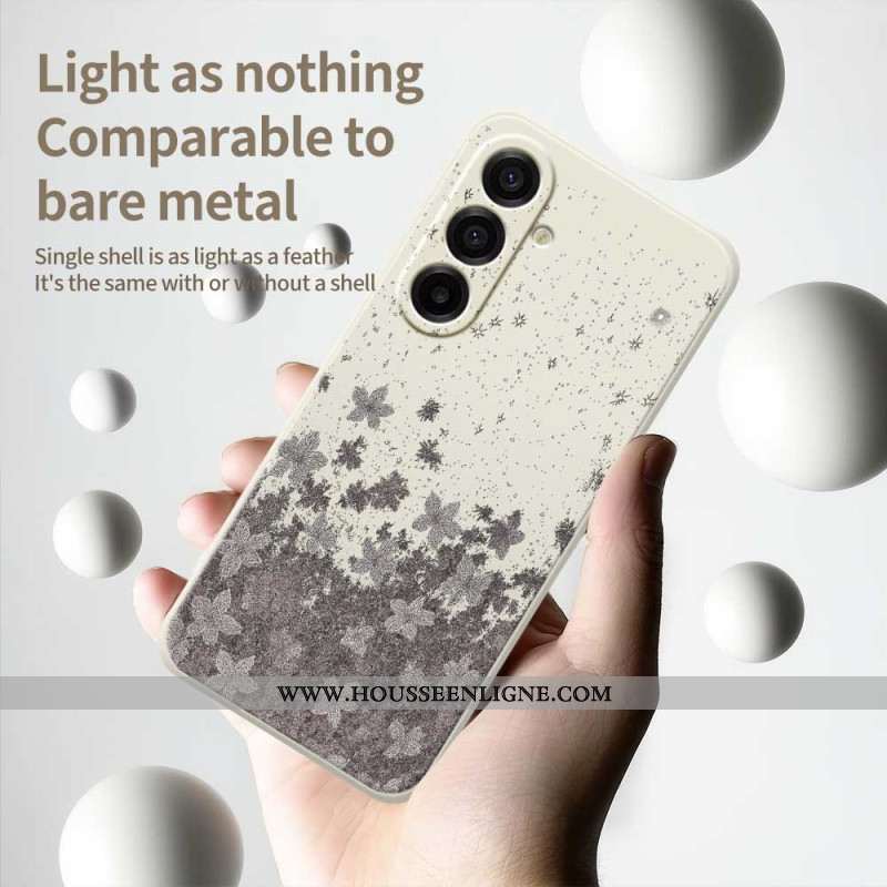 Coque Samsung Galaxy A17 4G / 5G Florale Grise