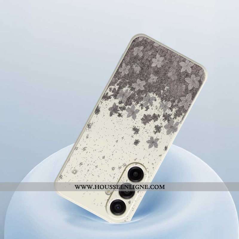 Coque Samsung Galaxy A17 4G / 5G Florale Grise