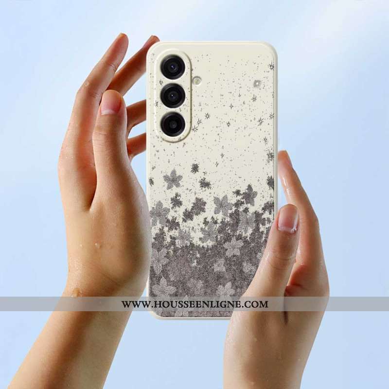 Coque Samsung Galaxy A17 4G / 5G Florale Grise