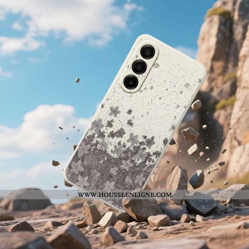 Coque Samsung Galaxy A17 4G / 5G Florale Grise