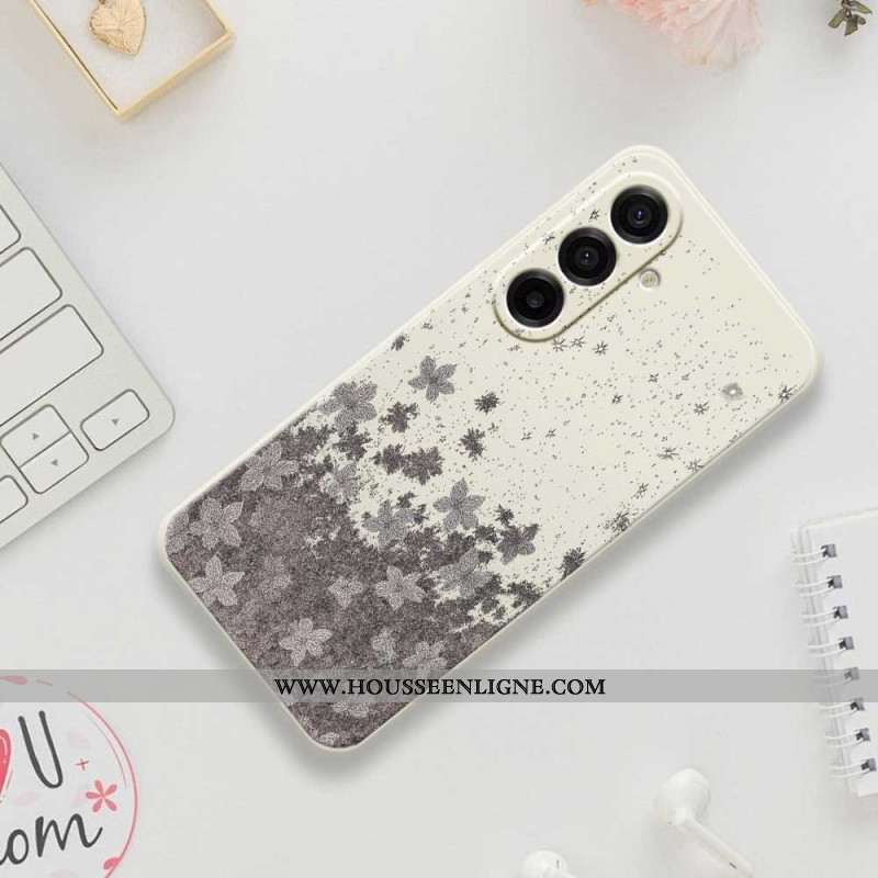 Coque Samsung Galaxy A17 4G / 5G Florale Grise