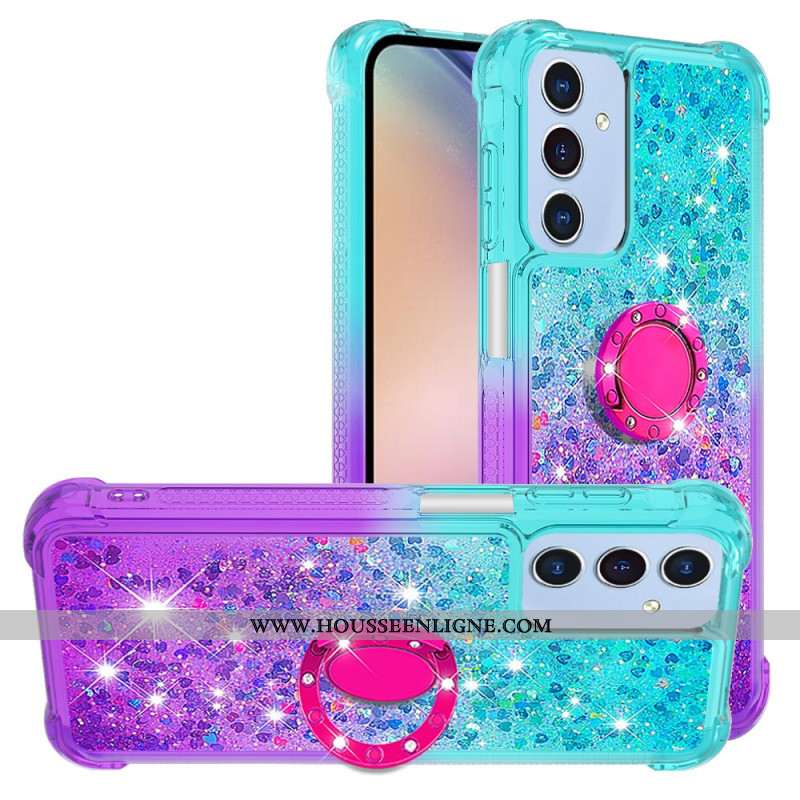 Coque Samsung Galaxy A17 4G / 5G Gradient Paillettes Anneau-Support