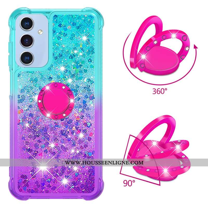 Coque Samsung Galaxy A17 4G / 5G Gradient Paillettes Anneau-Support