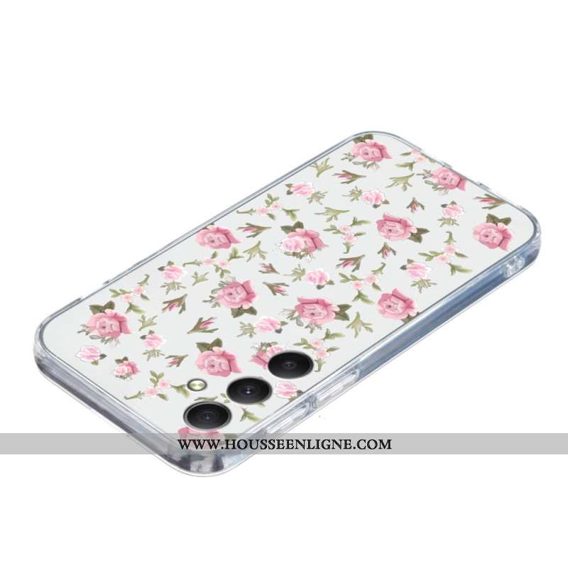 Coque Samsung Galaxy A17 4G / 5G Motif Floral Rose