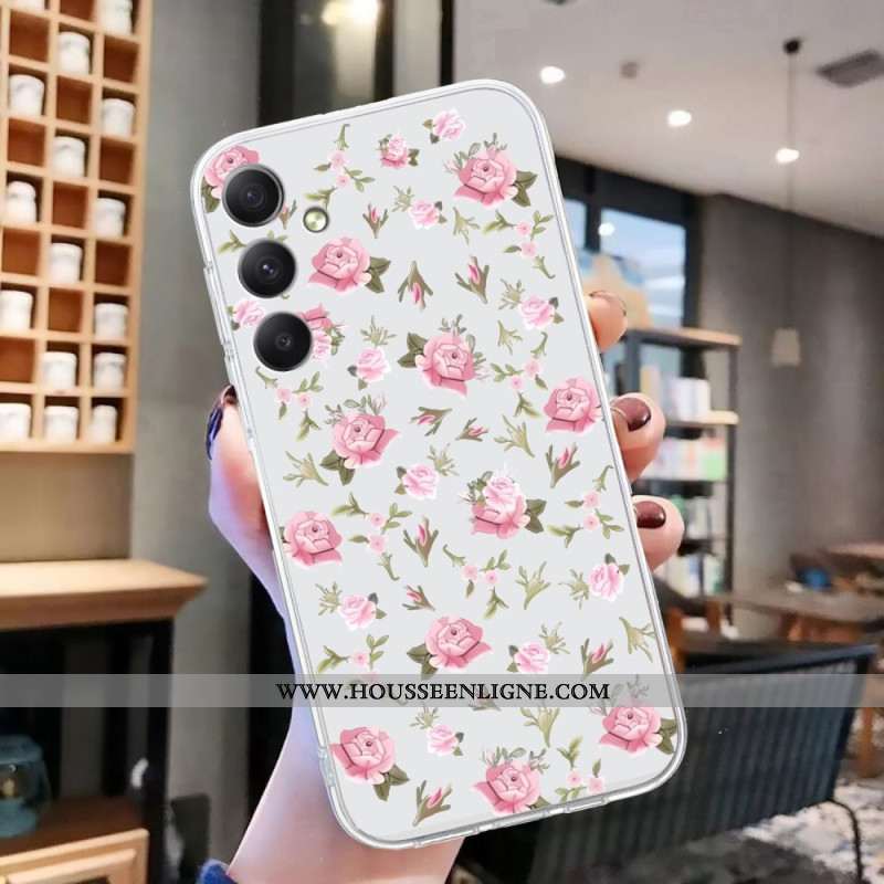 Coque Samsung Galaxy A17 4G / 5G Motif Floral Rose