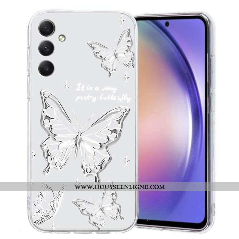 Coque Samsung Galaxy A17 4G / 5G Papillon Blanc