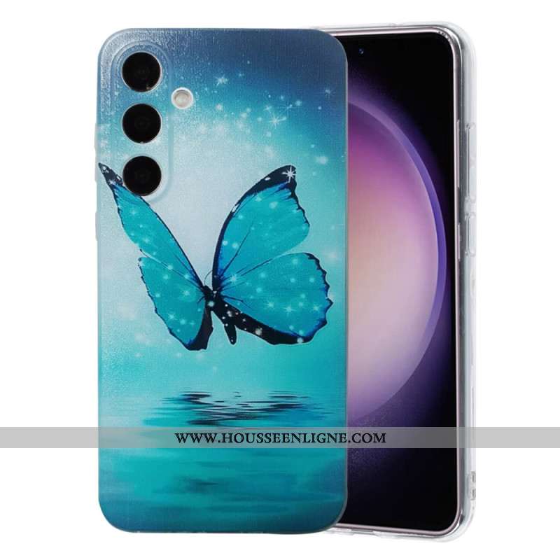 Coque Samsung Galaxy A17 4G / 5G Papillon Bleu
