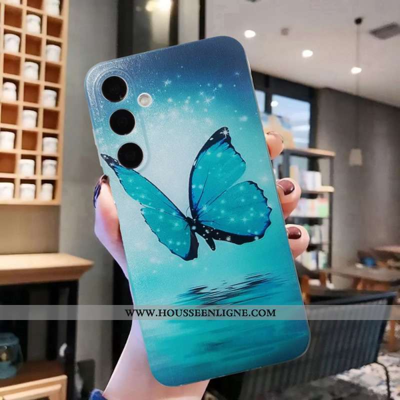 Coque Samsung Galaxy A17 4G / 5G Papillon Bleu