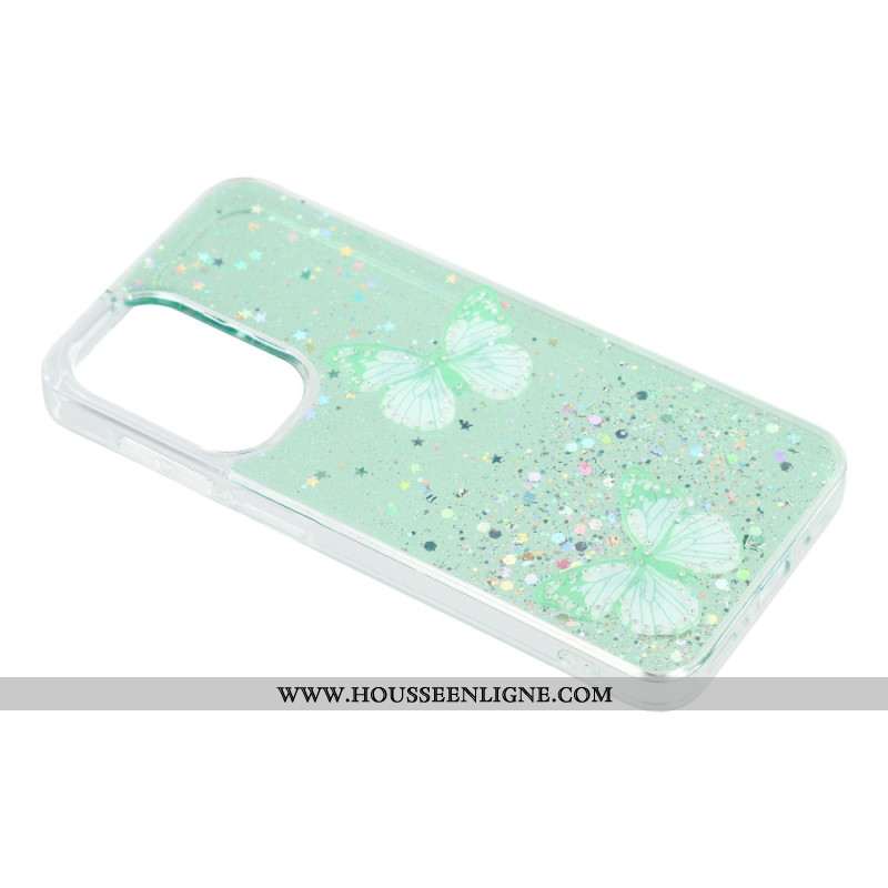 Coque Samsung Galaxy A17 4G / 5G Papillons Paillettes