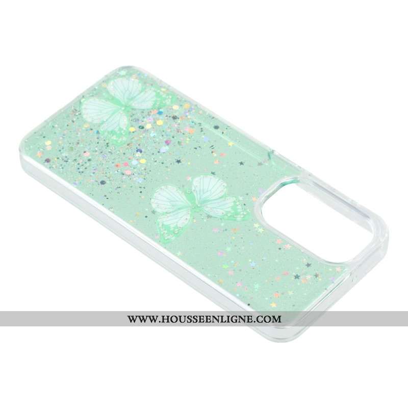 Coque Samsung Galaxy A17 4G / 5G Papillons Paillettes