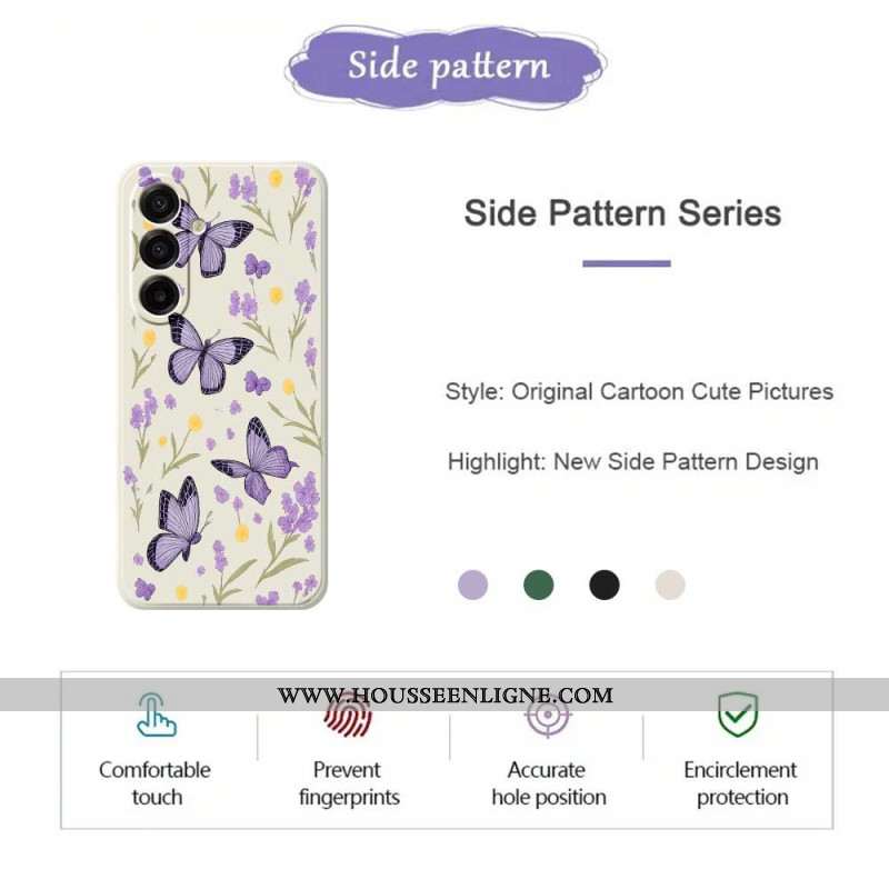 Coque Samsung Galaxy A17 4G / 5G Papillons Violets
